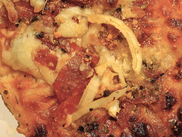 Delicous Thin Crust Pizza Slice with Pepperoni, Onion, Extra Cheese