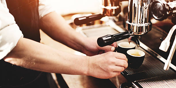 istock Barista Coffee Maker Machine Grinder Portafilter Concept 606712006