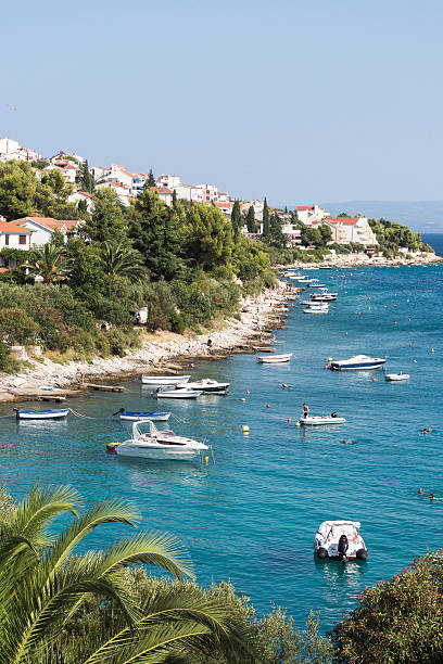 istock High Angle View Of Boats Moored On Sea 606758593