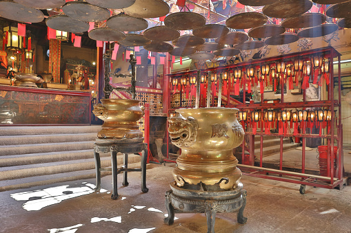 Man Mo Temple in Hong Kong, it is one of the famous temple.