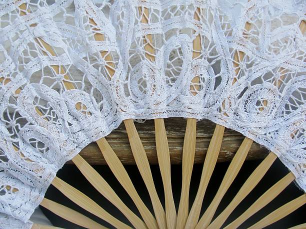 istock Elegant lace fan detail. 607254656