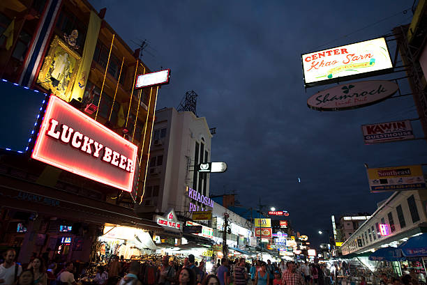 istock Bangkok, Thailand Khao San Road night scenery 607255954
