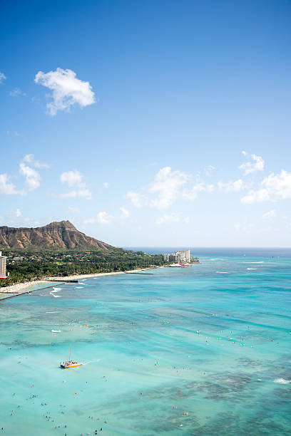istock Waikiki Beach and Diamond Head, Hawaii 607256678