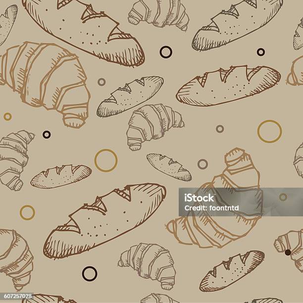 Bread Picture Pattern Bread Pattern B Stock Illustration - Download Image Now - Art, Art And ...
