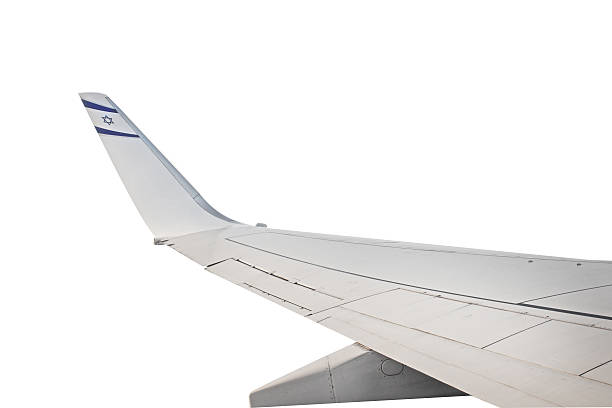 istock airplane wing isolated with israeli flag 607259654
