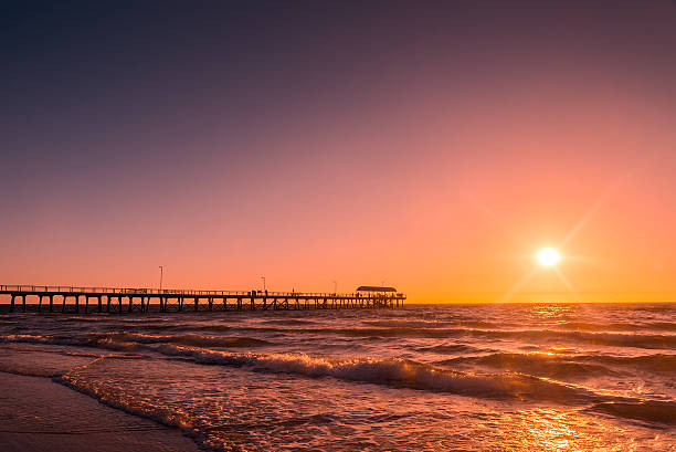 Henley Beach Jetty on a warm sunny evening.