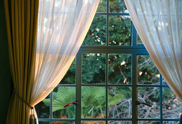 istock Scenery of the window of the setting sun 607261450