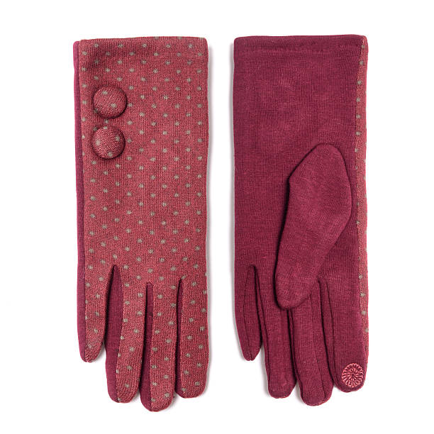 istock women's gloves with polka dots isolated on white 607261808