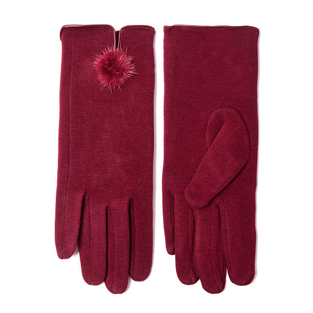 istock women's maroon gloves isolated on white 607262480