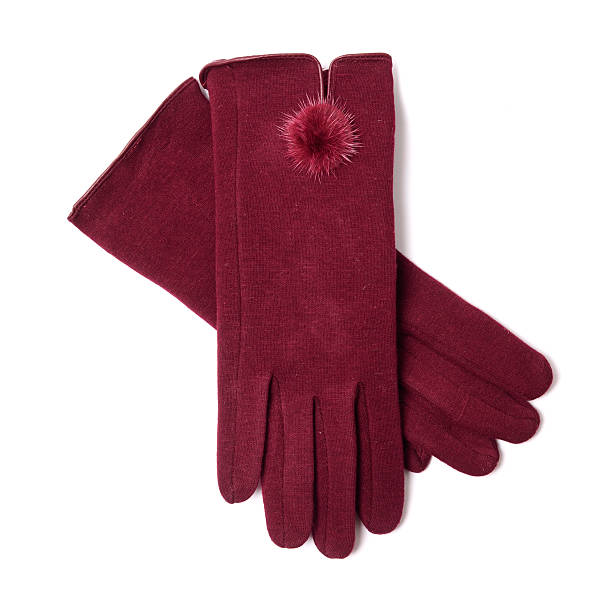 istock women's maroon gloves isolated on white 607262514