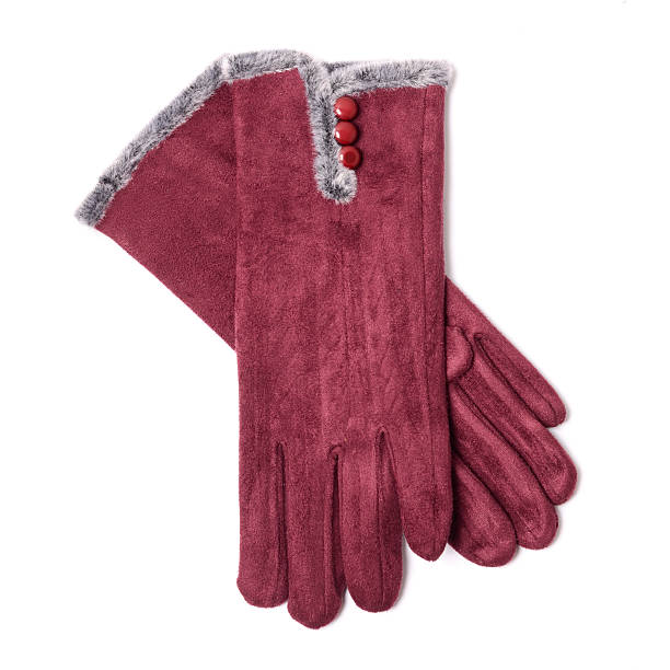 istock women's maroon gloves isolated on white 607262810