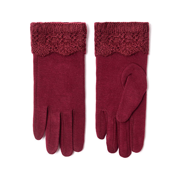 istock women's maroon gloves isolated on white 607264670
