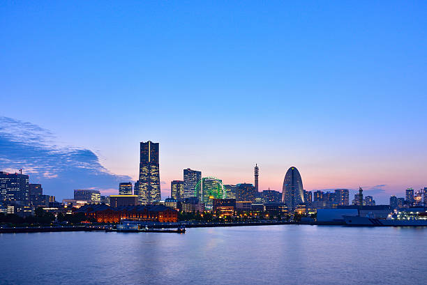 istock Japanese cityscape in the early evening 607265610