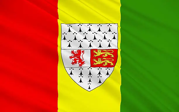 Flag of County Carlow is a county in Ireland. It is part of the South-East Region and is also located in the province of Leinster