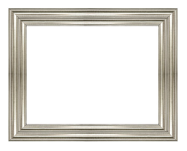 Silver vintage picture frame isolated on white background. Silver vintage picture frame isolated on white background. international border photos stock pictures, royalty-free photos & images