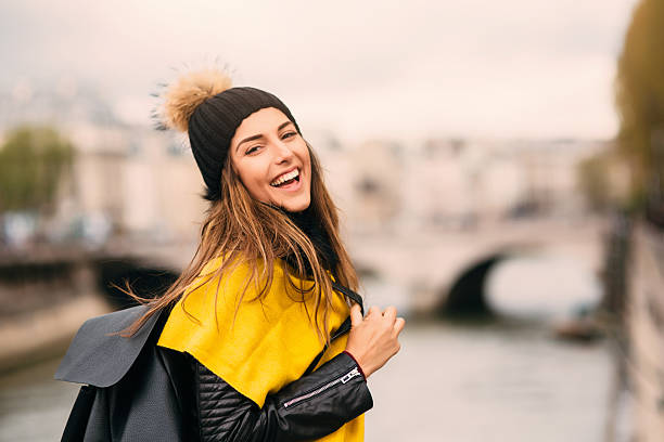 istock Happy woman by the river 607272792