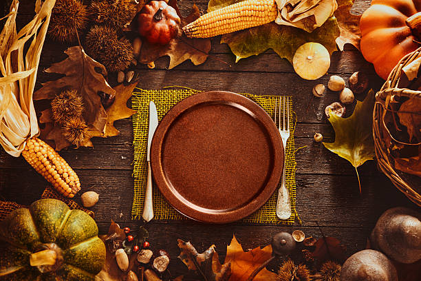 Thanksgiving dinner stock photo