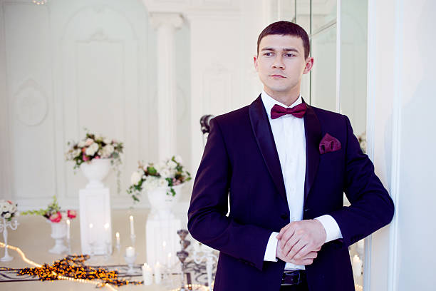 istock Young man at the wedding, the groom 607274286