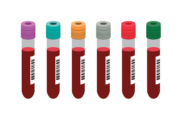 ilustrações, clipart, desenhos animados e ícones de testes de sangue - color tube