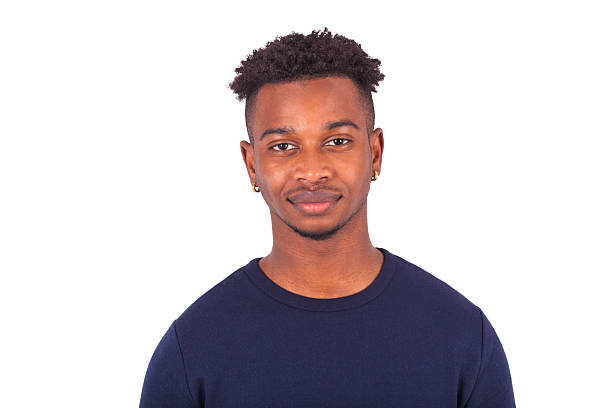 istock Young african american man isolated on white background - Black 607275418