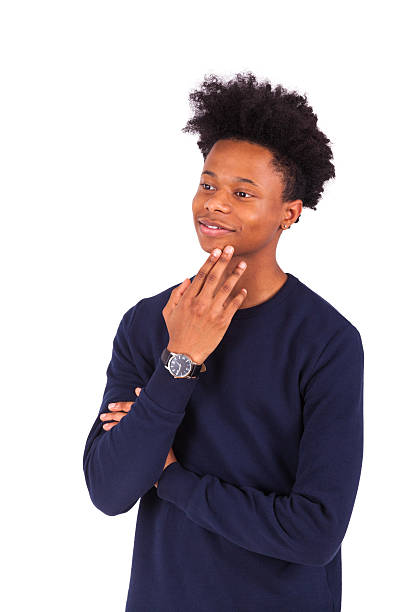 Happy young african american man isolated on white background - Black people
