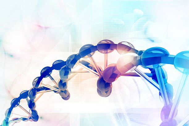 Digital illustration of DNA stock photo