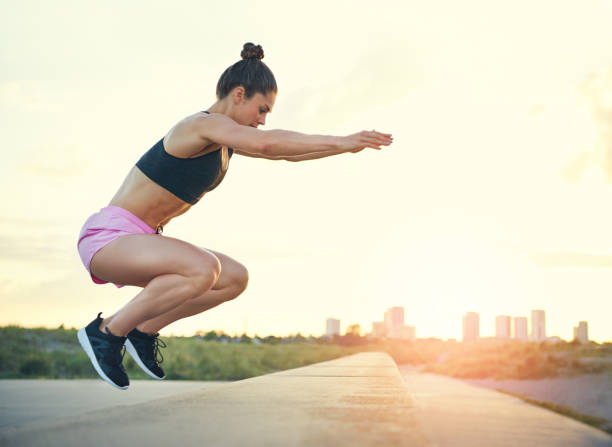 istock Healthy fit young woman doing gym exercises 607284100