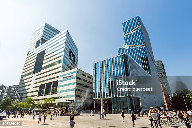 Modern Office Buildings In Amsterdam Stock Photo - Download Image Now - Amsterdam, Office Building Exterior, Financial District
