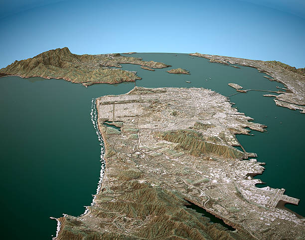 istock San Francisco 3D Aerial View Natural Color 607288216
