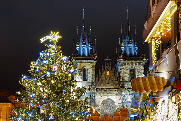 istock Cristmas Old Town square in Prague, Czech Republic 607289288