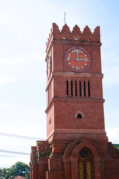 istock Clock tower at Kamphaeng Phet province, Thailand 607290264