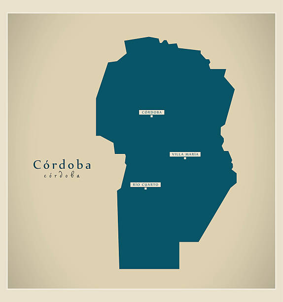 Modern Map - Cordoba AR Modern Map - Cordoba AR cordoba argentina stock illustrations
