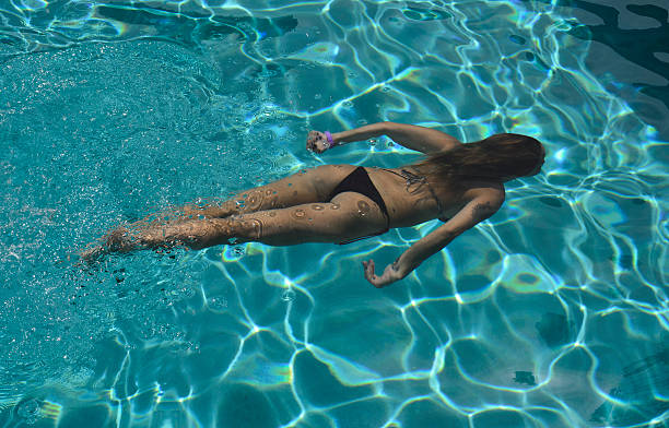 istock Woman Relaxing in the Pool 607293192