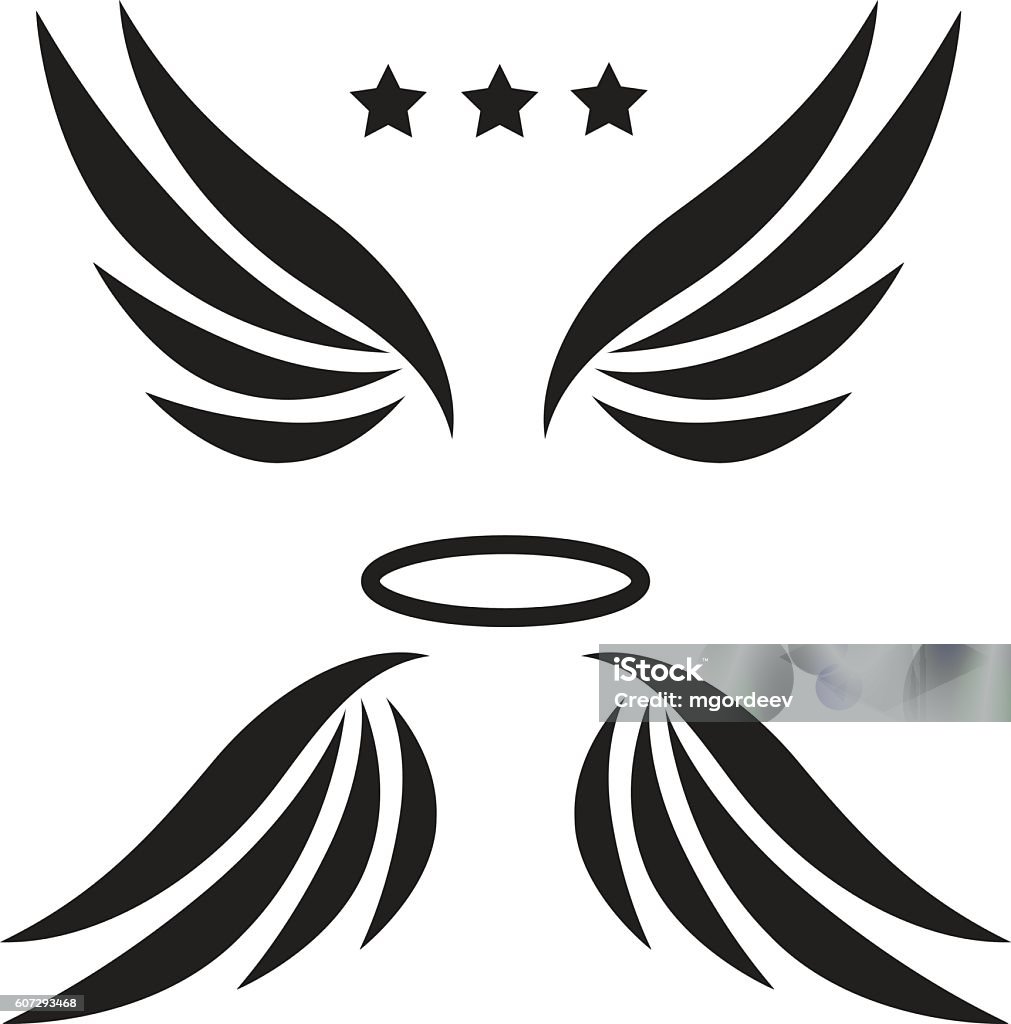 Bản Phác Thảo Vector Của Đôi Cánh Thiên Thần Hình minh họa Sẵn có ...