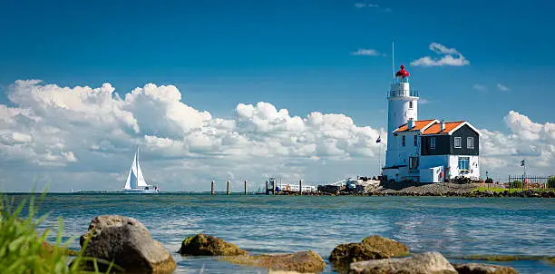 Horse Marken lighthouse, Netherlands.