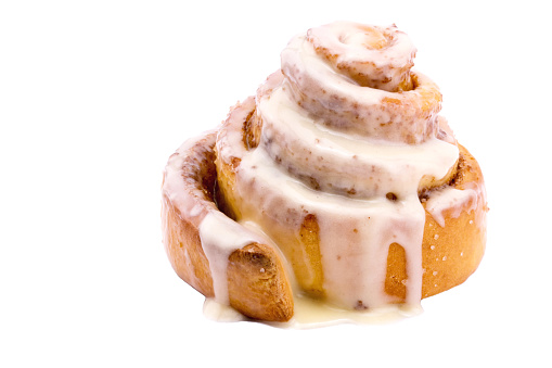 cinnamon bun on a white background isolated
