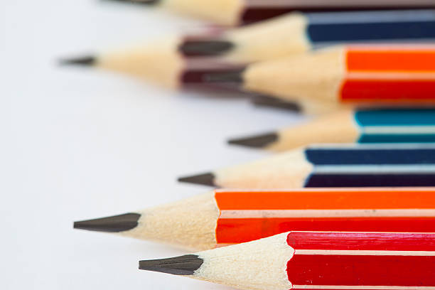 istock Set of colourful pencils 607296020