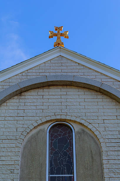 istock Apostolic Armenian church cross sky 607298292