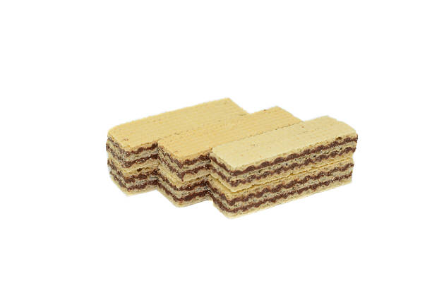 istock Wafers with chocolate isolated on white background 607300100