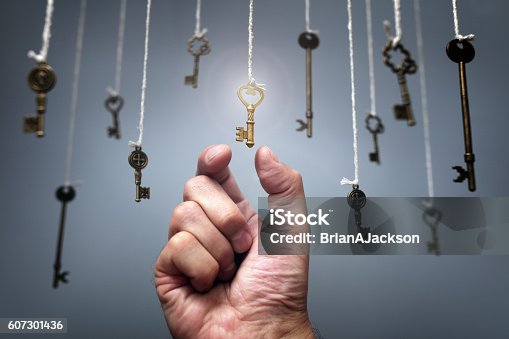 istock Choosing the key to success 607301436