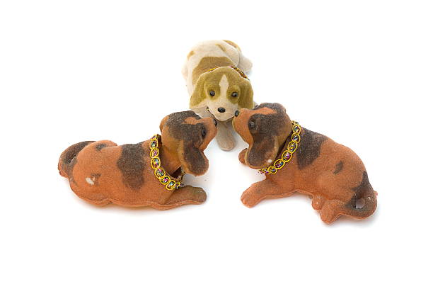 istock Three Dog Plush toy for children 607459490