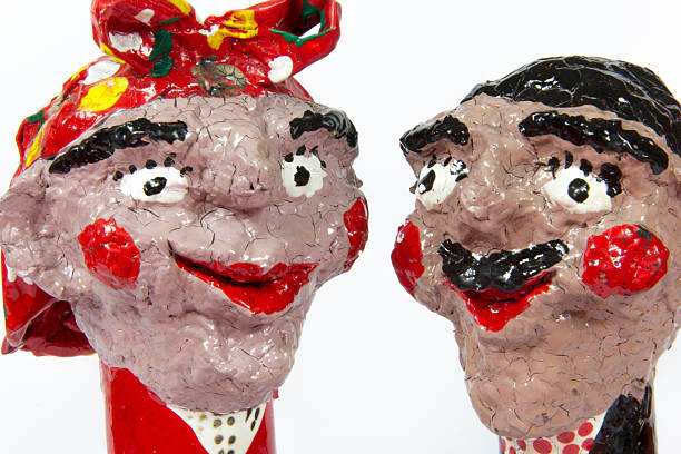 istock handicraft, craftwork, workmanship, couple, pair, twosome, couplet, bighead, white background 607459674