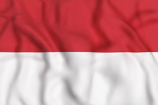 istock Republic of Indonesia flag waving 607462948