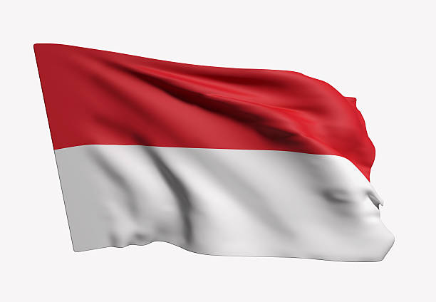 istock Republic of Indonesia flag waving 607463410