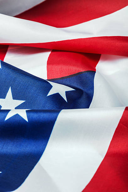 istock American flag made of silk 607464250