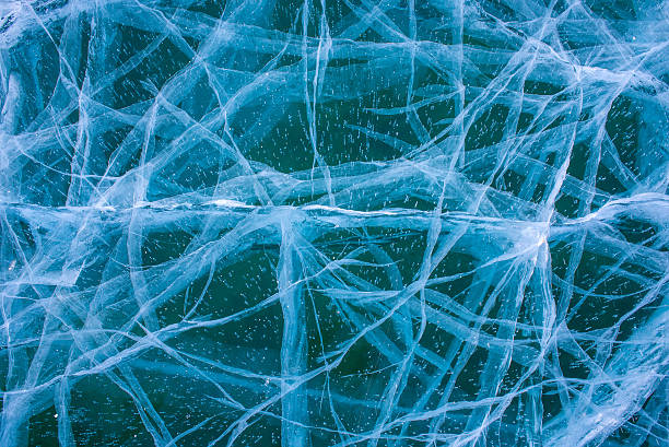 istock Ice of lake Baikal, Olkhon 607464468