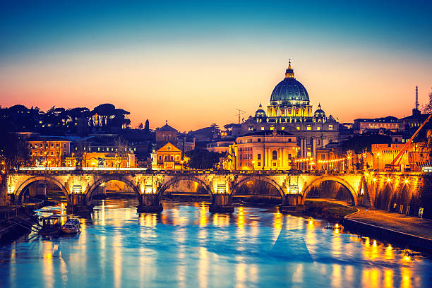 istock St. Peter's cathedral at night, Rome 607464840