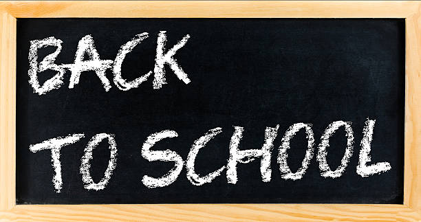 istock blackboard frame with written back to school, school education concept 607468458