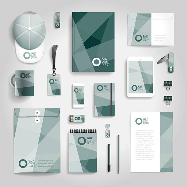 Corporate identity print template vector art illustration