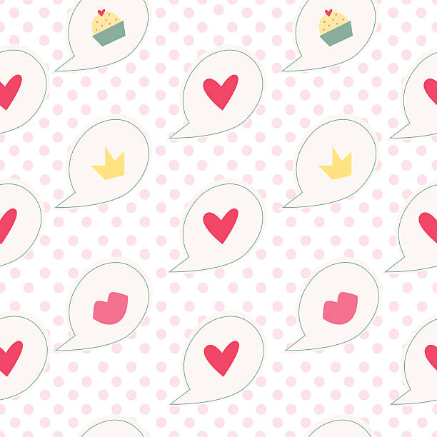 Pattern Retro pattern in the style of pin-up. Flat art pin up girl cake stock illustrations